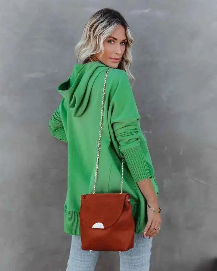 Casual Loose White Women Sweatshirt V-neck Hooded Batwing Sleeve Hoodie Top For Women Pullovers