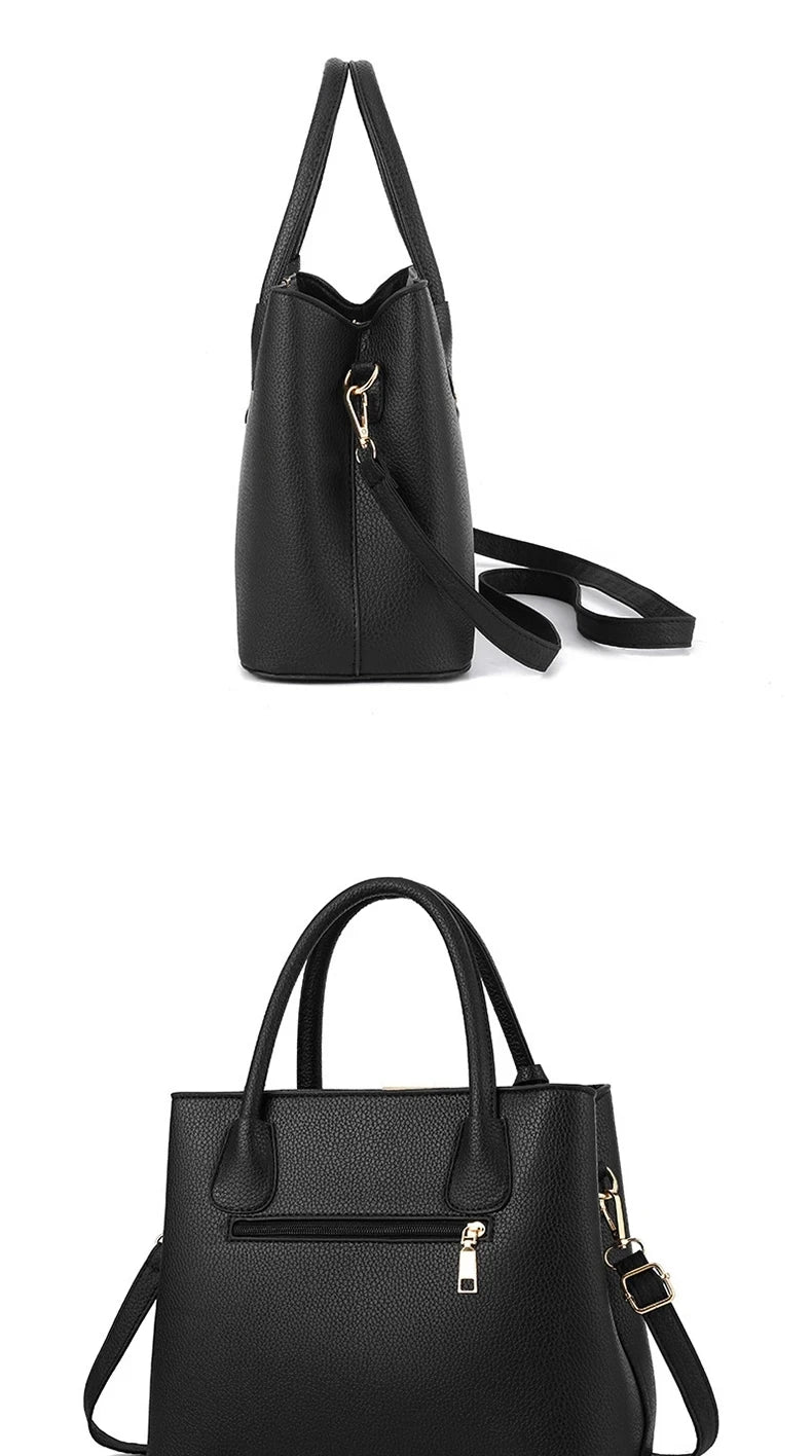 Women's Fashion Tote Handbag – PU Leather Zipper Purse | 5 Colors