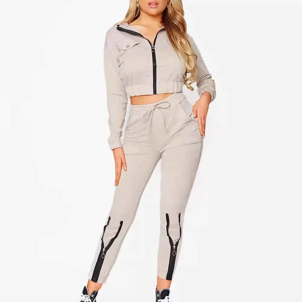 Women’s Zipper Two-Piece Set