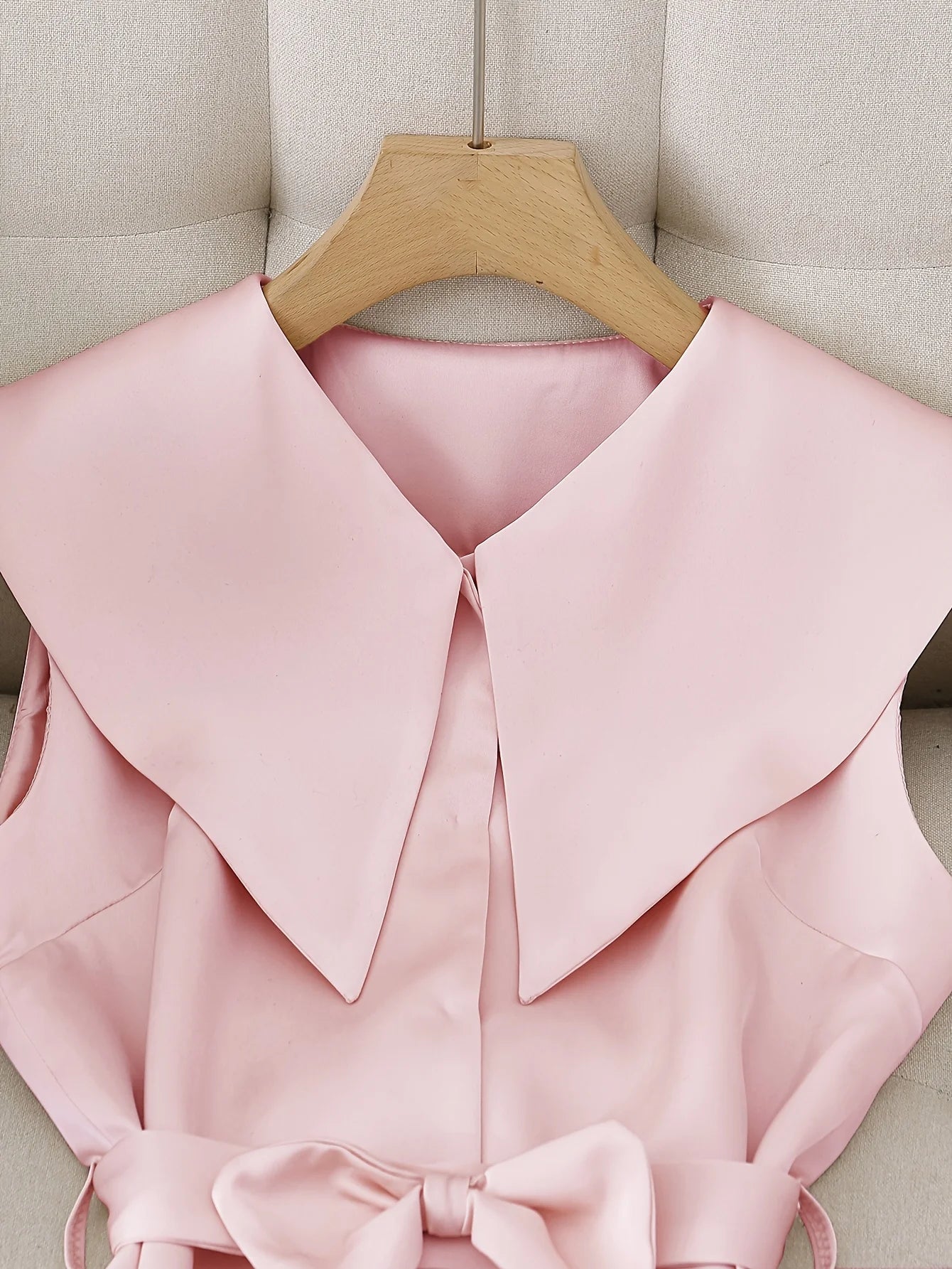 Sleeveless Two-Piece Set - Solid Color Top & Trousers