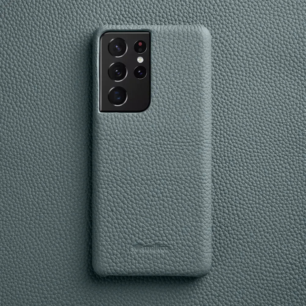Premium Leather Phone Case for Samsung Galaxy S23 S22 Ultra 21 Plus 5G - Luxury Genuine Cowhide Business Cover - The Eggy's store