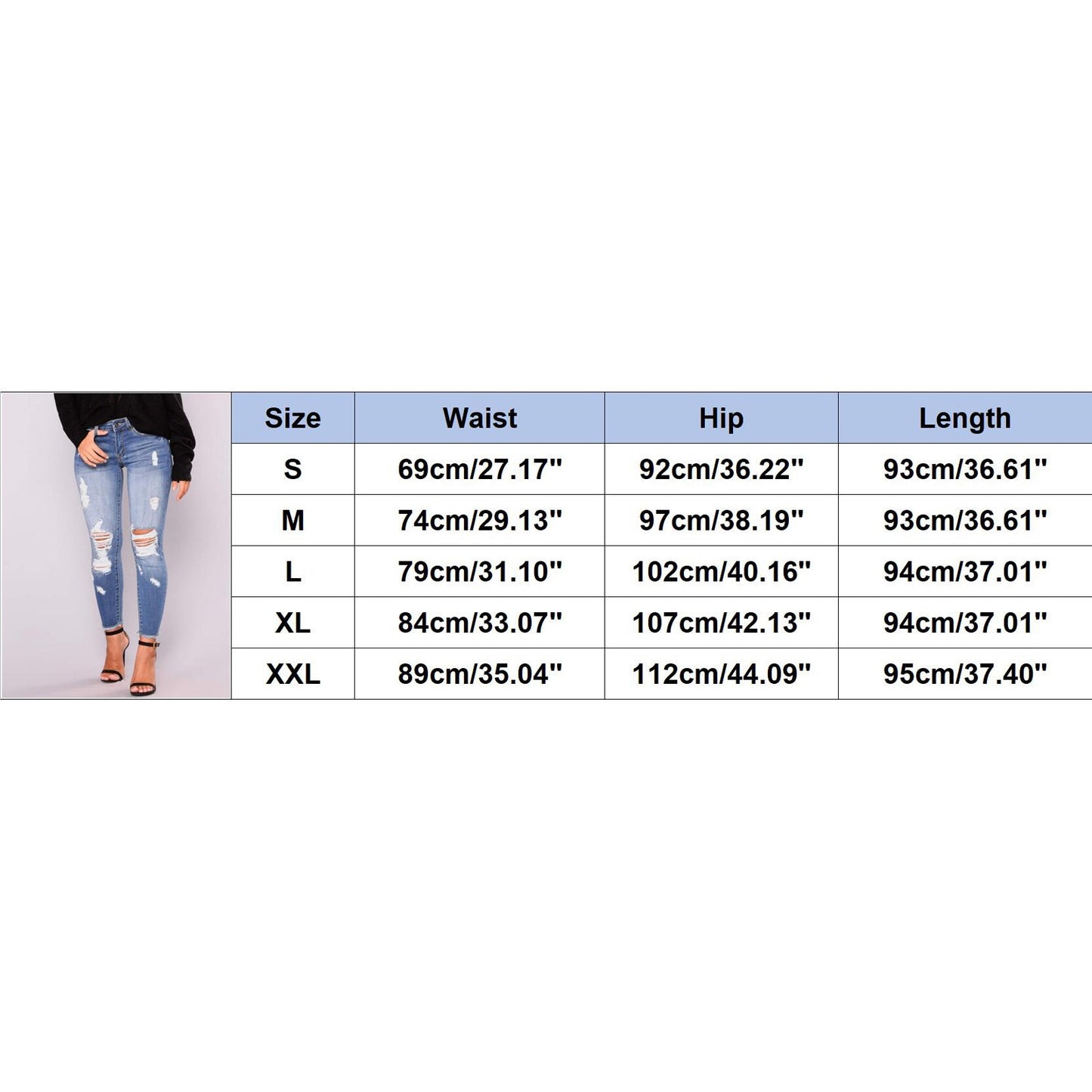 Stretchy Ripped Slim Fit Distressed Jeans
