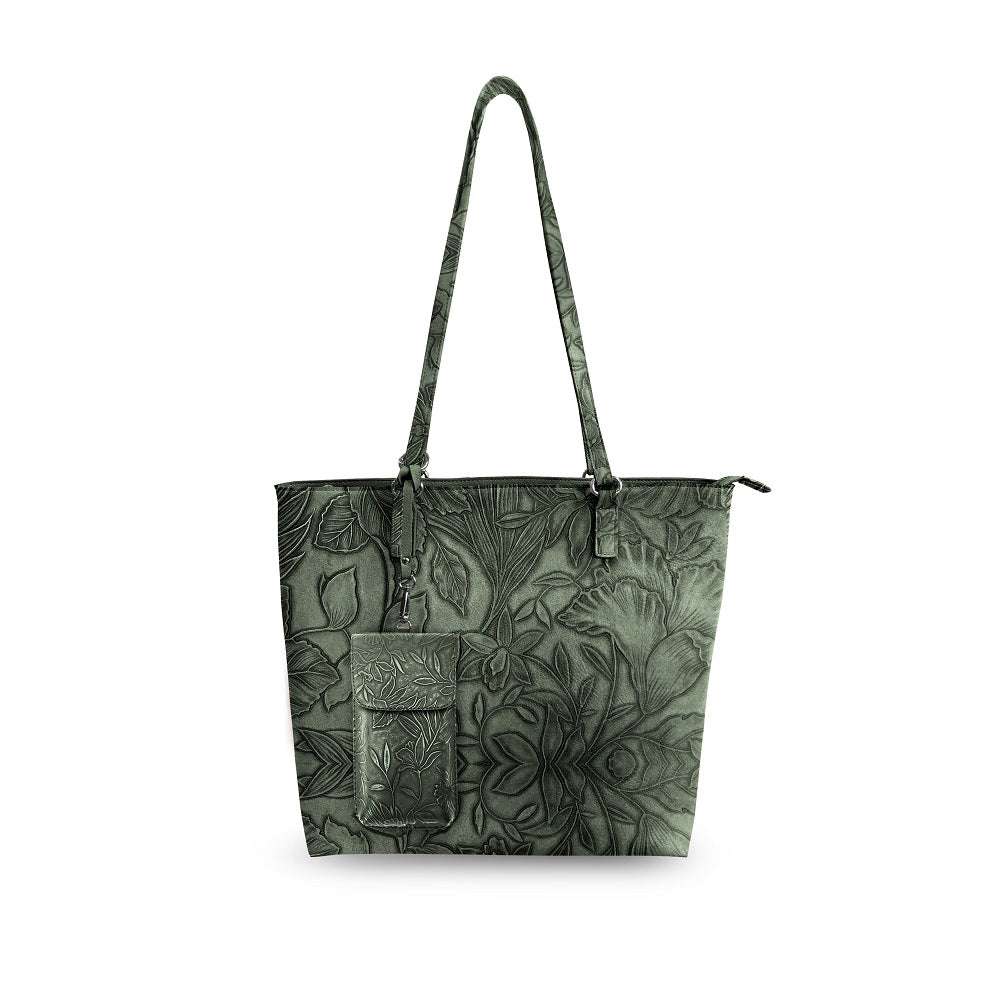 Floral Tote W/Crossbody