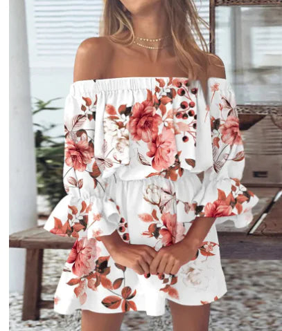 Women's Off-Shoulder Printed Women's Blouse