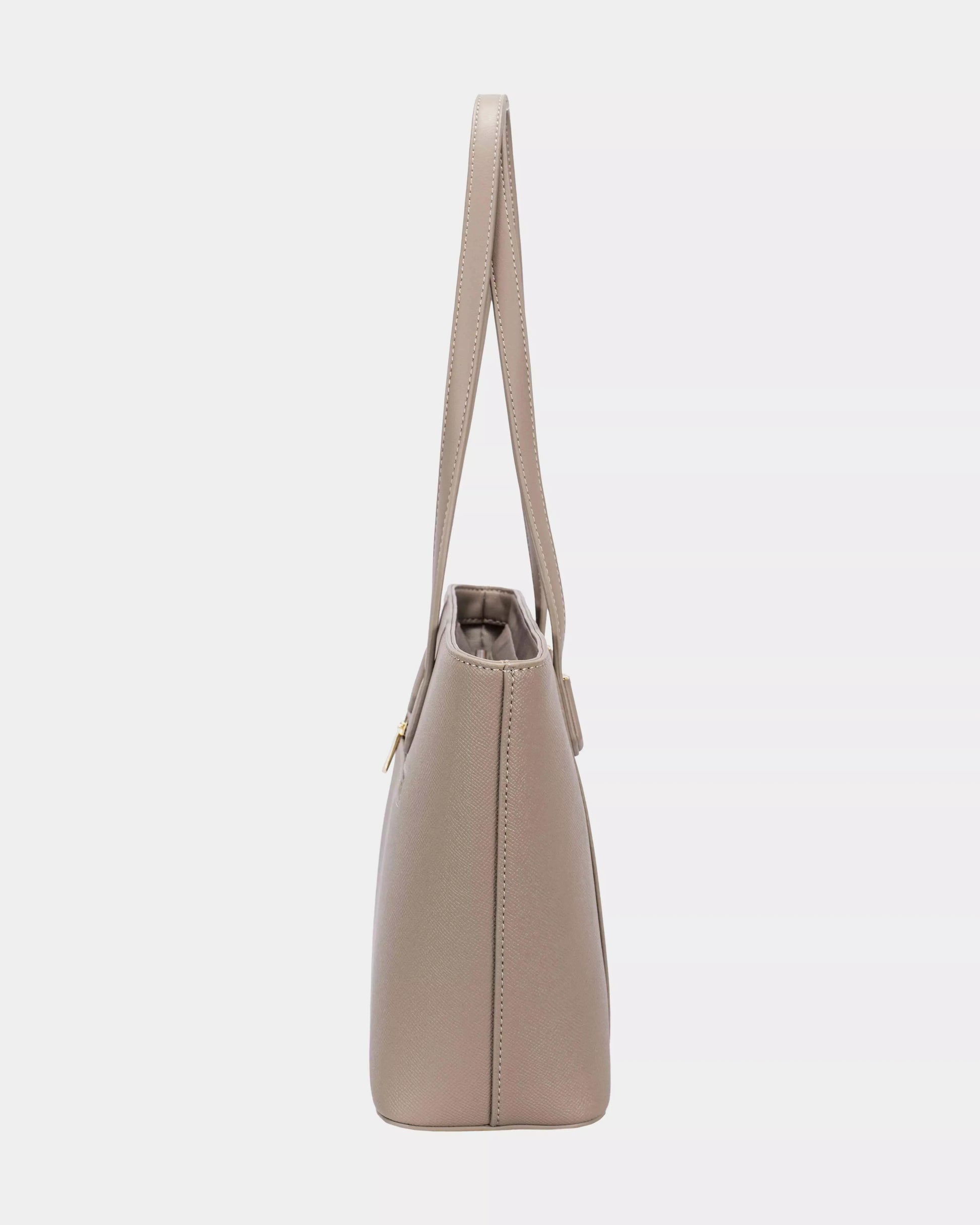 Leather Tote Bag with Gold Hardware - The Eggy's store