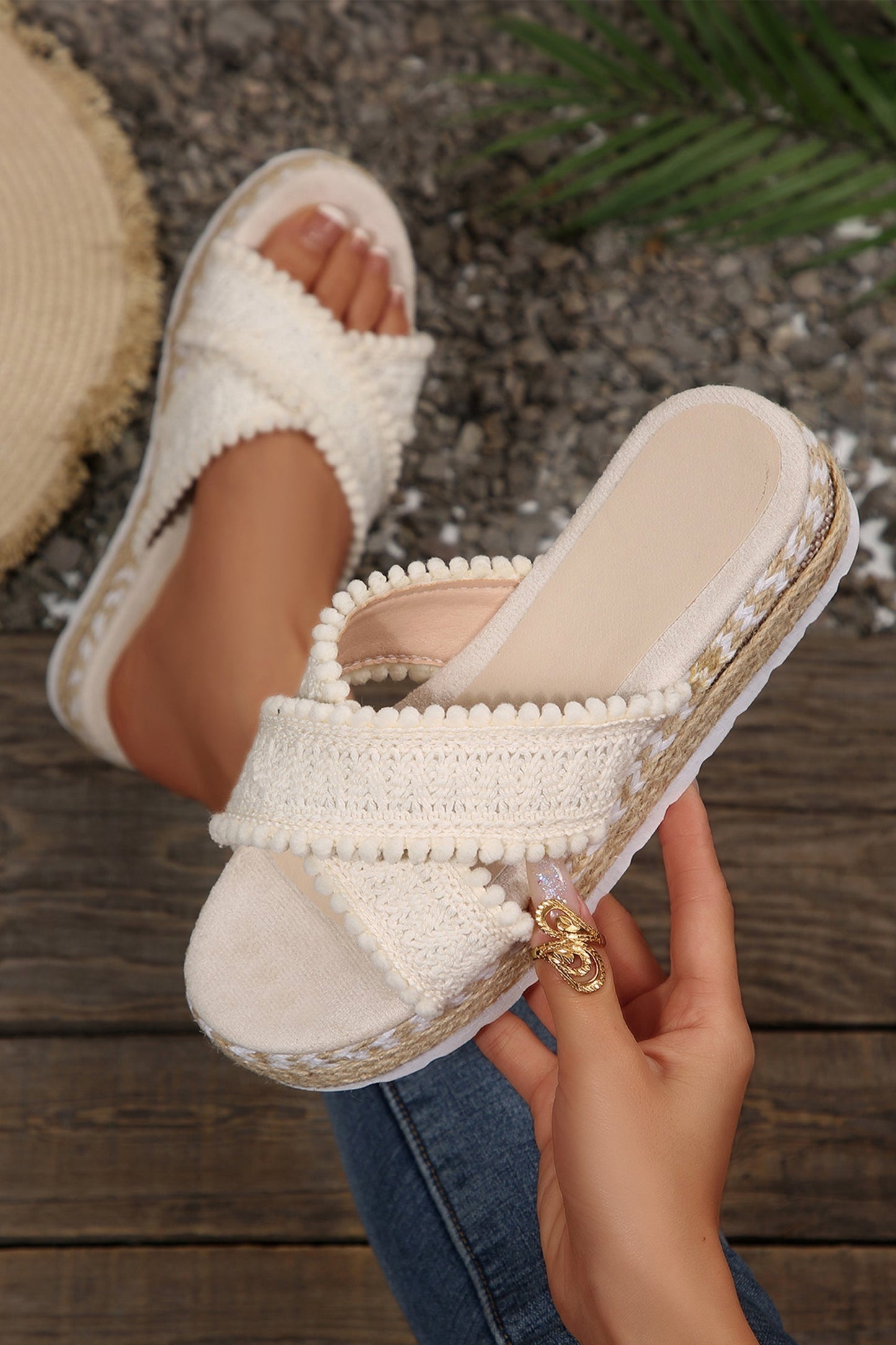 Lana Knit Platform Slide Slides