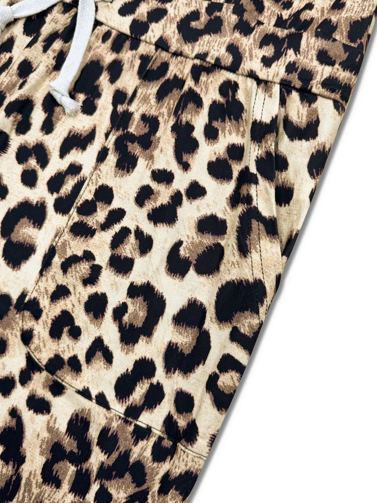 Leopard Print One-Shoulder Two-Piece Set