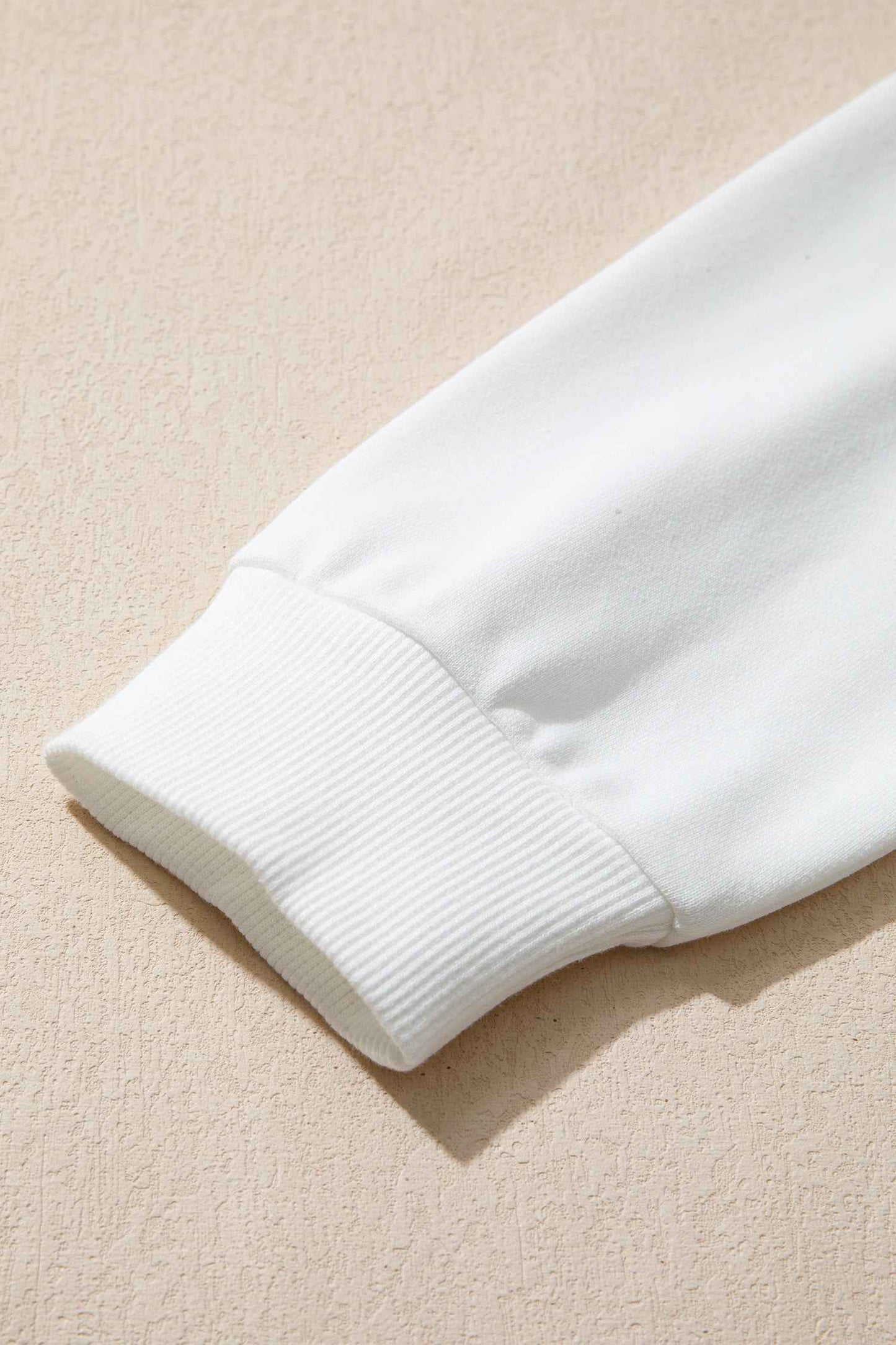 Christmas Tree Pearl Plaid Patch Drop Shoulder Sweatshirt