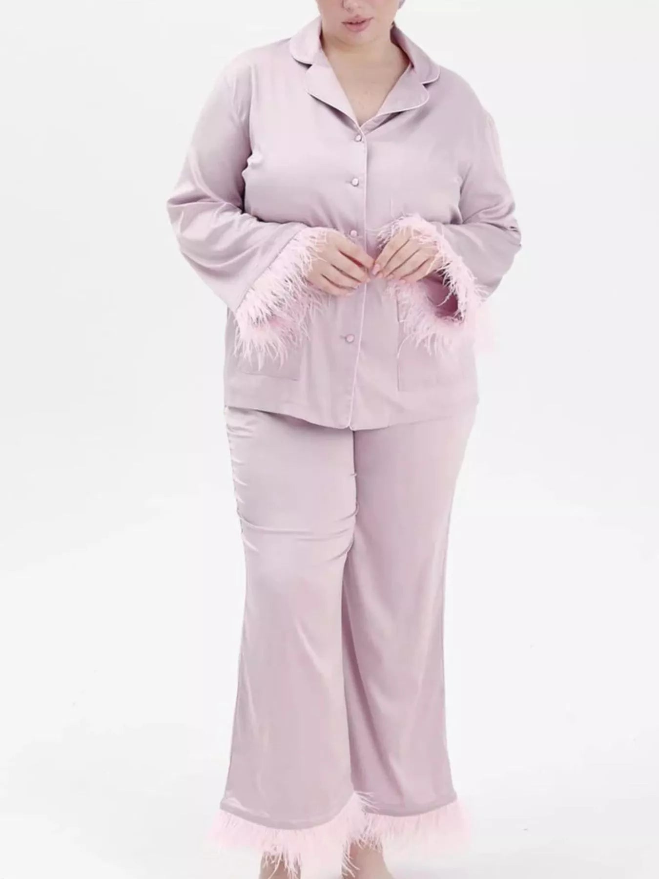 Silky Button Up Lounge Set