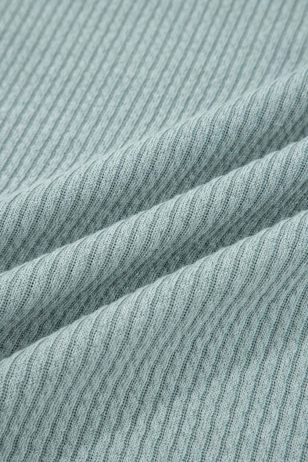 Solid Ribbed Drop Shoulder Hoodie