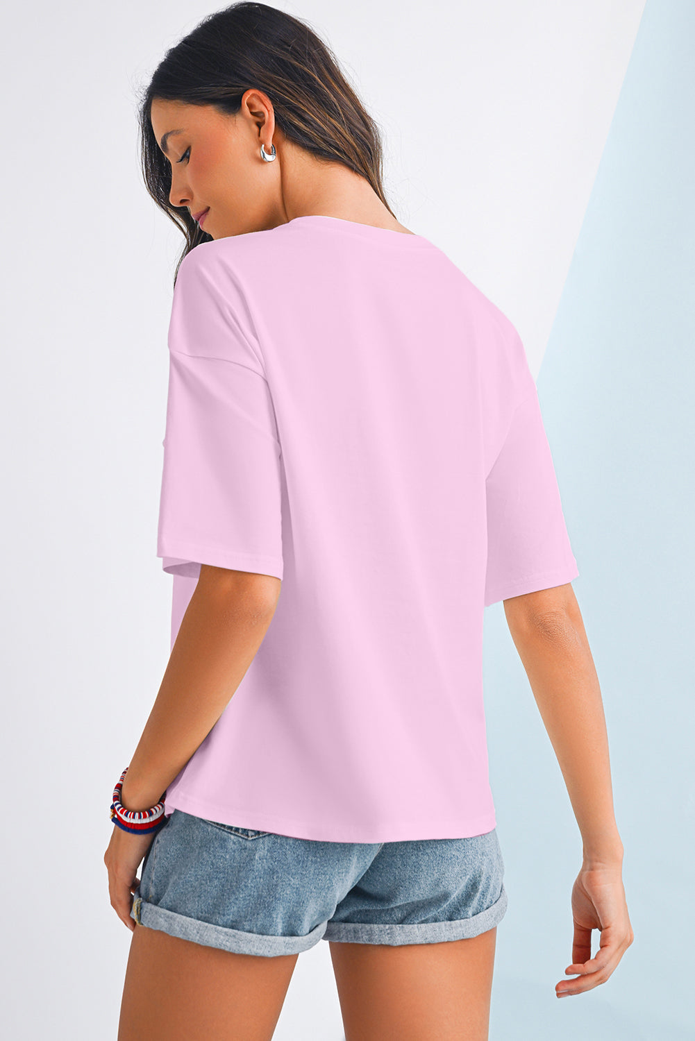 Flag Bow Graphic Crewneck Women's T-Shirt