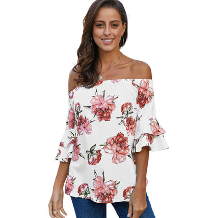 Women's Off-Shoulder Printed Women's Blouse