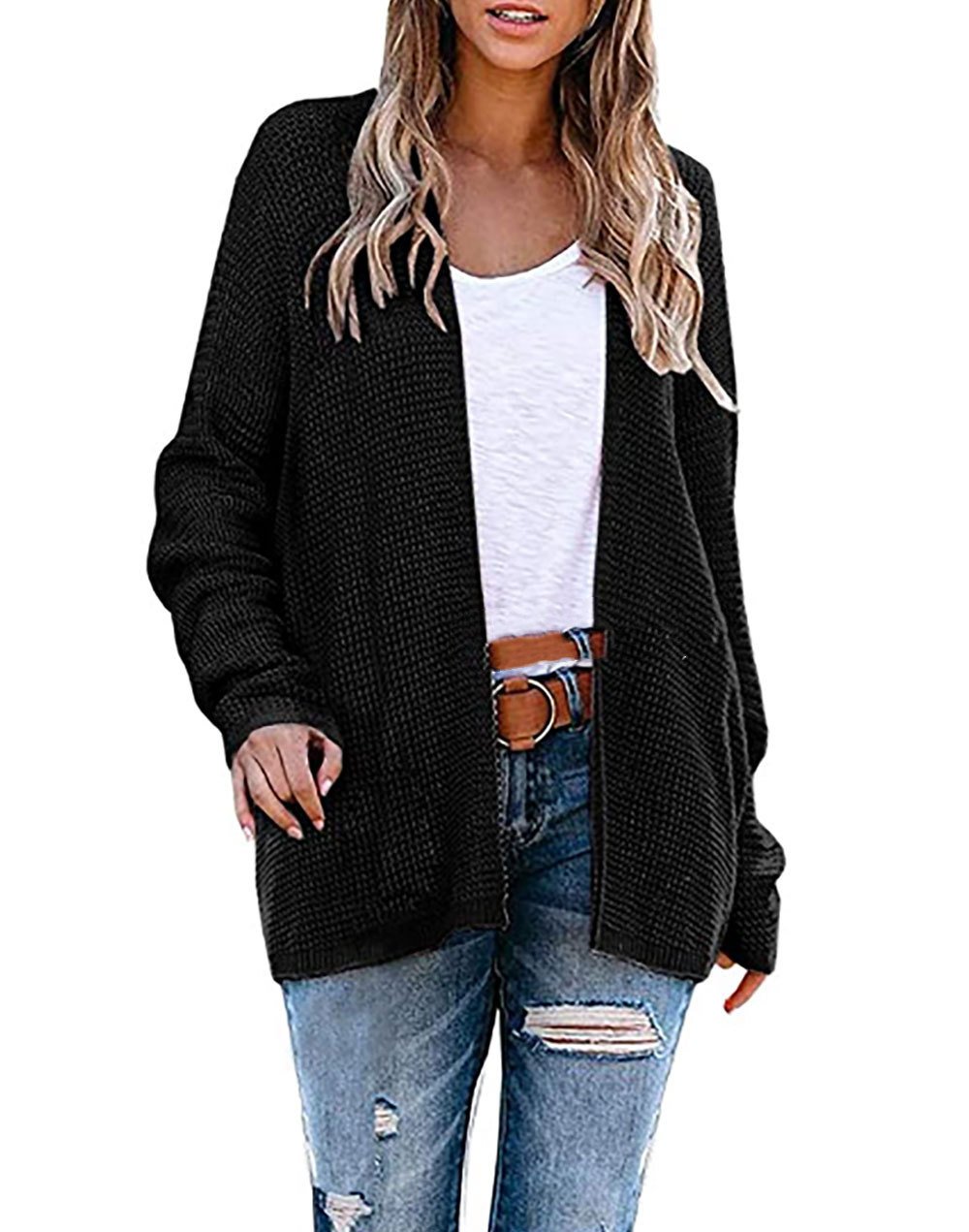 Loose Large Size Knitted Cardigan for Wome