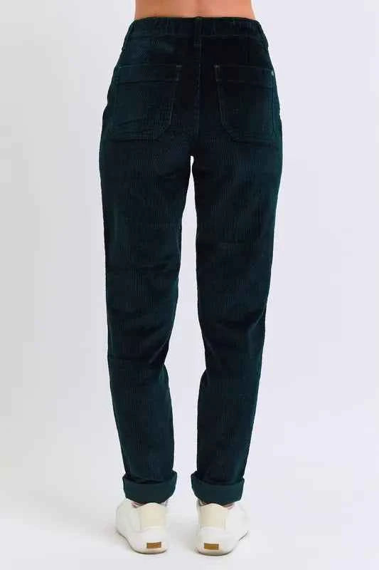 Judy Blue Full Size High Waist Corduroy Cuffed Jogger Plus Size