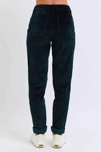Judy Blue Full Size High Waist Corduroy Cuffed Jogger Plus Size