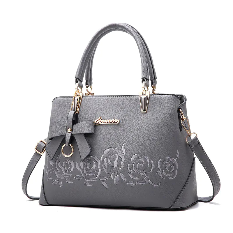 Women's Motorcycle Style PU Leather Shoulder Bag – Large Crossbody Handbag | 8 Colors
