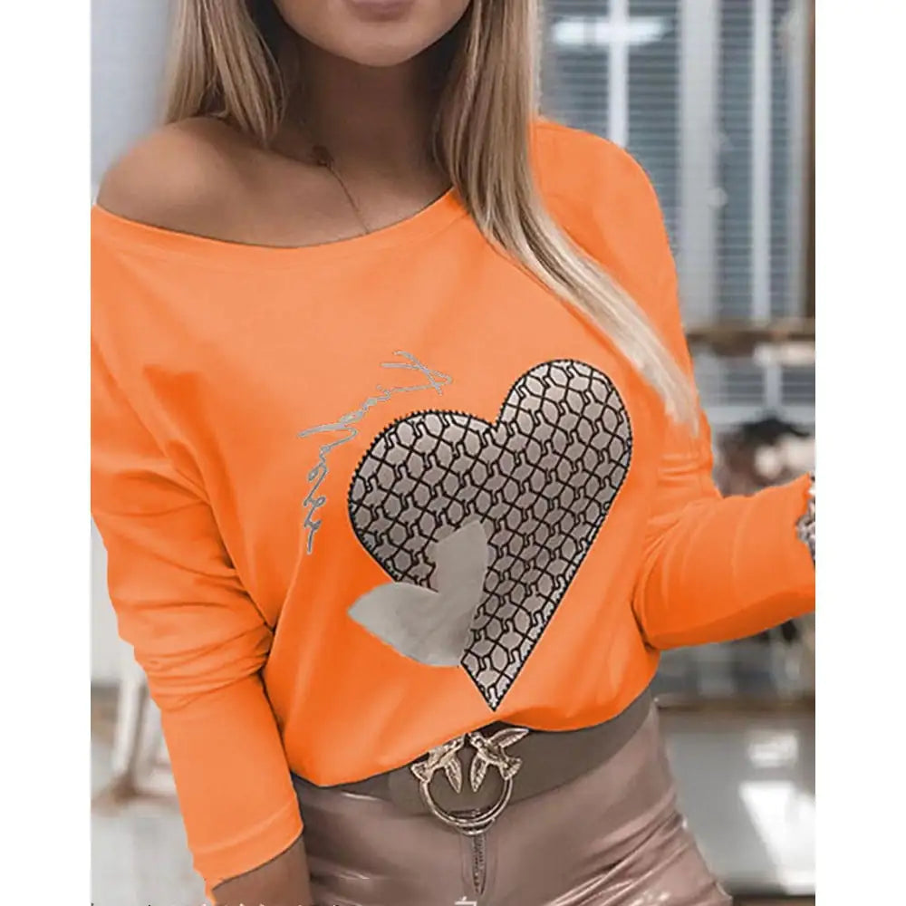 Spot Women's Off-the-Shoulder Long Sleeve Blouse