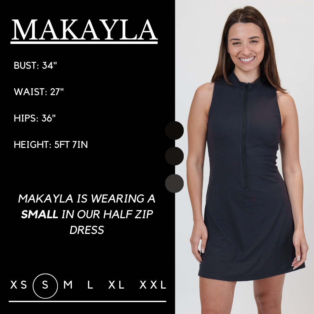 Half Zip Dress | Black