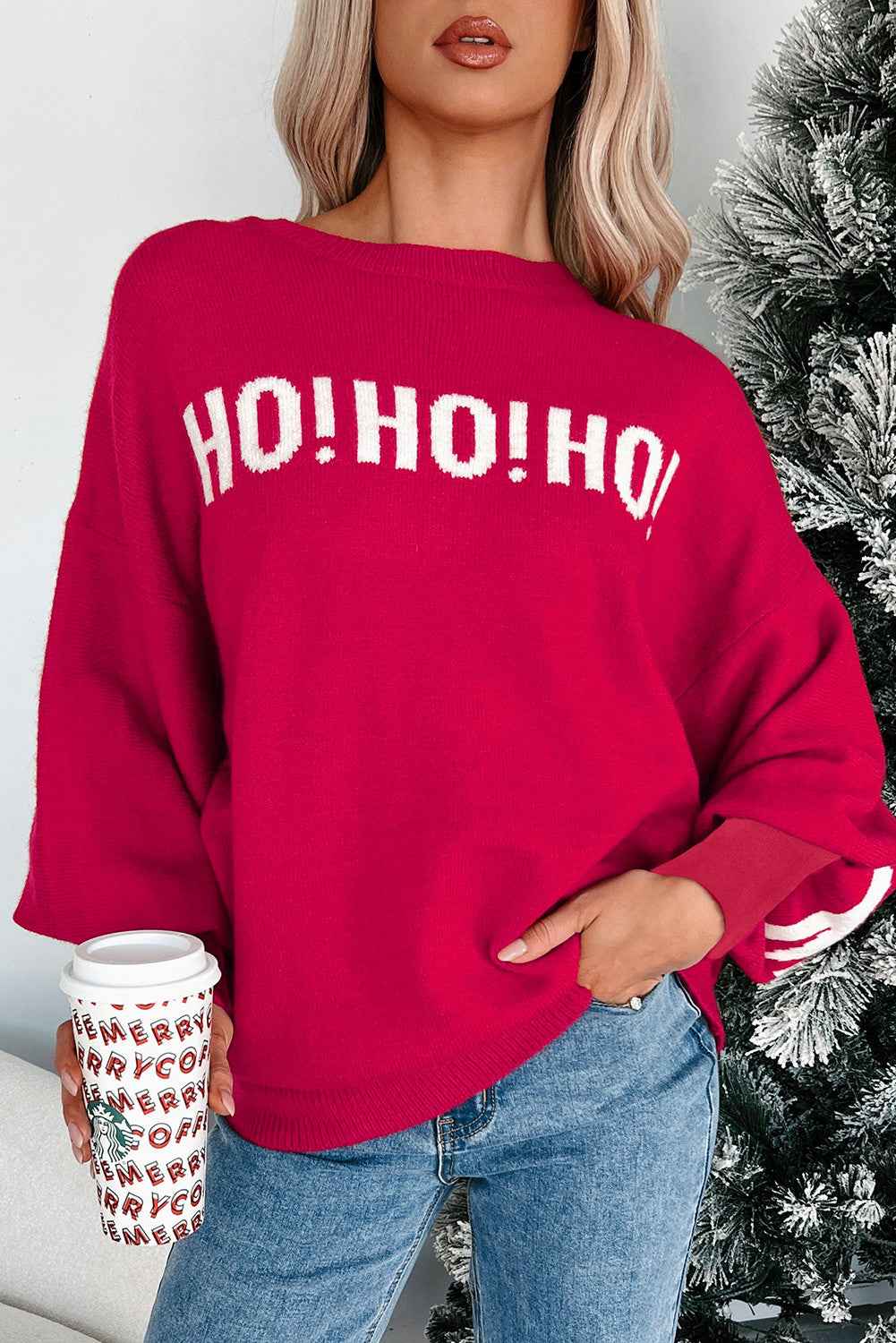 Ho Ho Ho Merry Christmas Loose Sweater