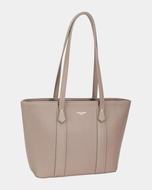 Leather Tote Bag with Gold Hardware - The Eggy's store
