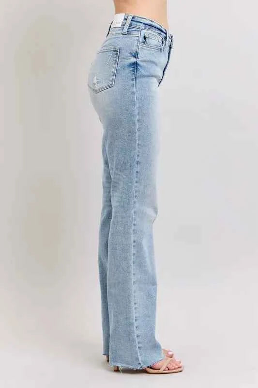 Judy Blue Full Size Mid Rise Light Wash Dad Jeans Plus Size