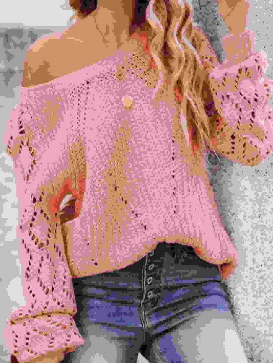 Chic Diamond Grid Sweater Casual Style