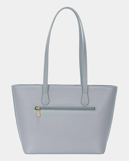 Leather Tote Bag with Gold Hardware