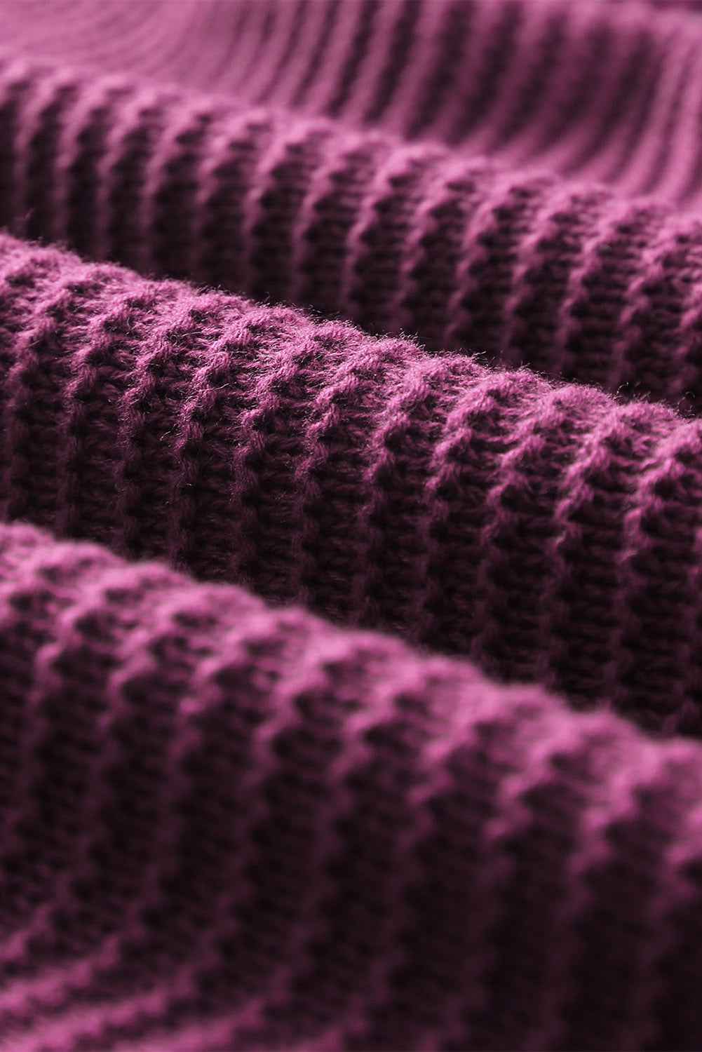 Solid Ribbed Drop Shoulder Hooded V-Neck Sweater