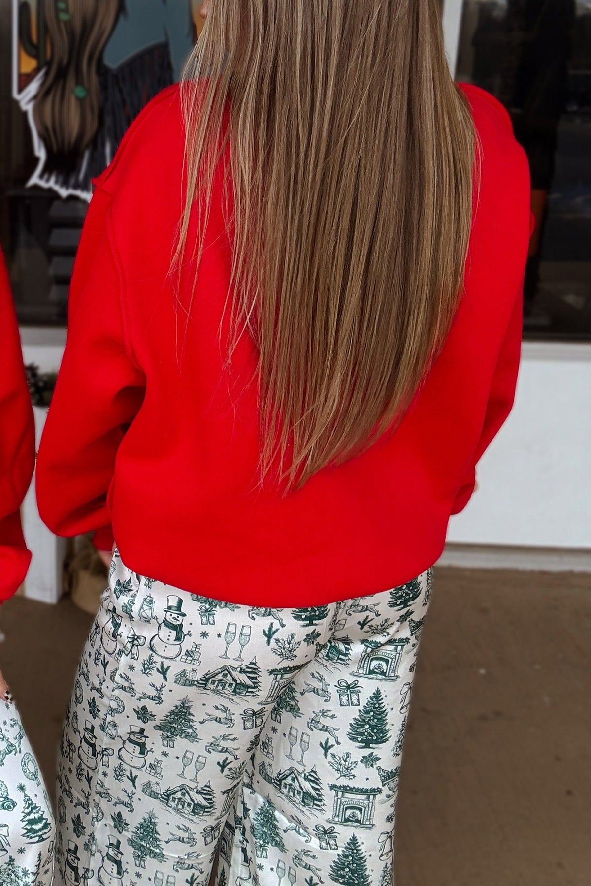 Merry Christmas Mock Neck Oversized Sweatshirt