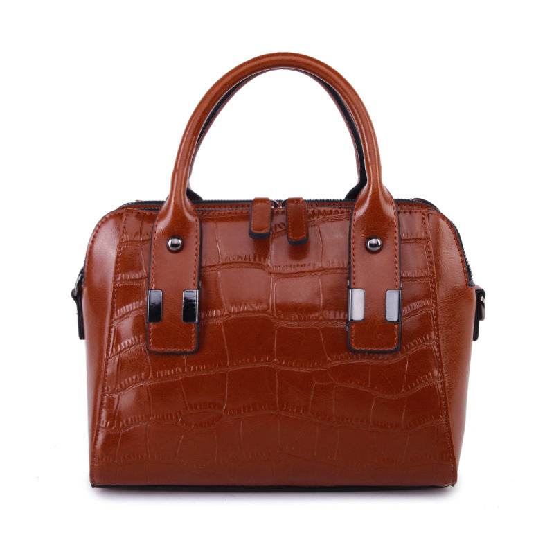 Crocodile Pattern Leather Crossbody Shoulder Bag