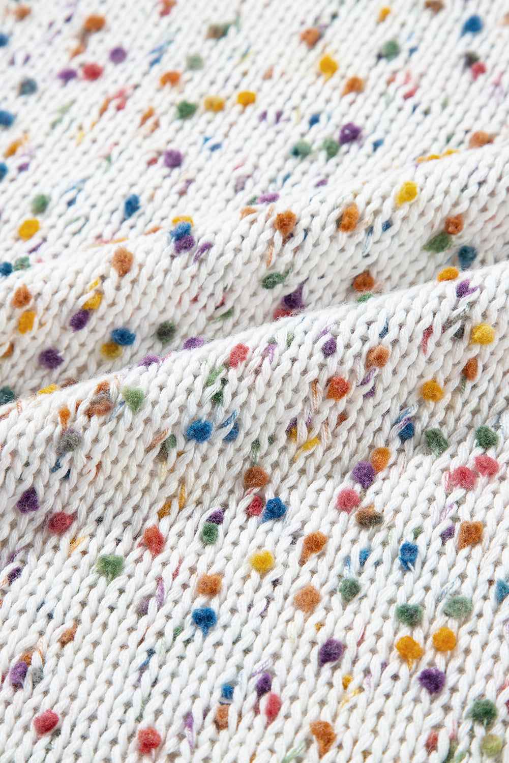 Ailany Confetti Rib Knit Long Sleeve Cardigan