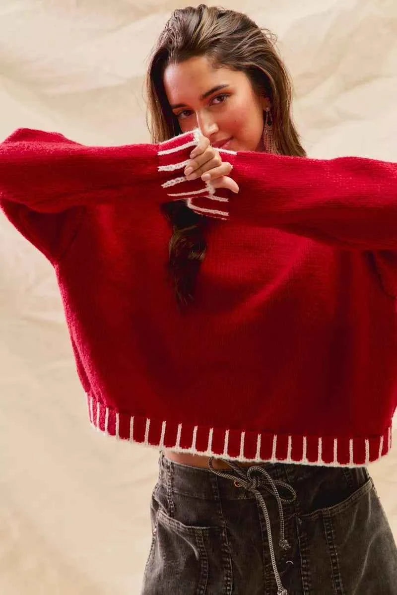 SO ME Loose Fit Christmas Holiday Sweater