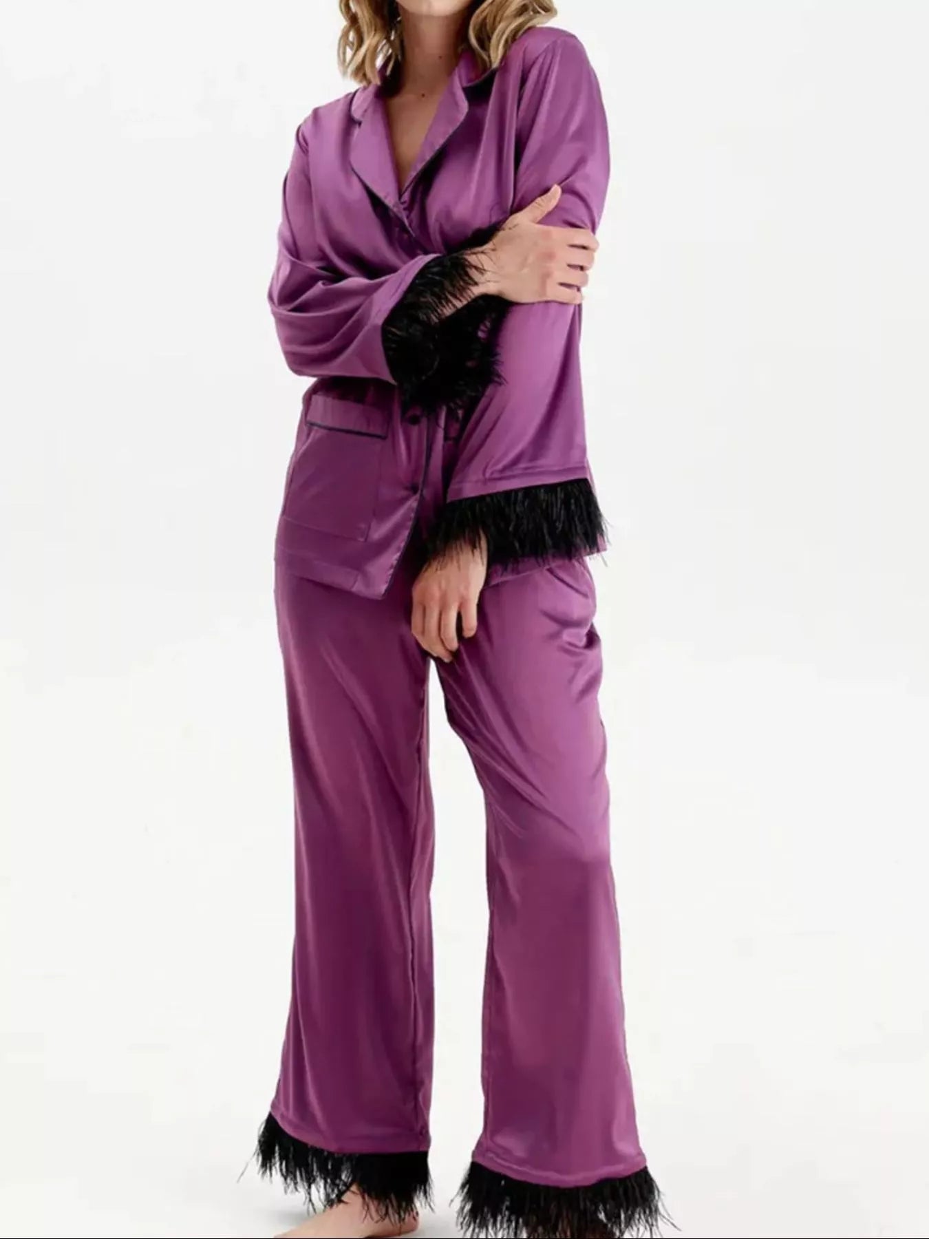 Silky Button Up Lounge Set