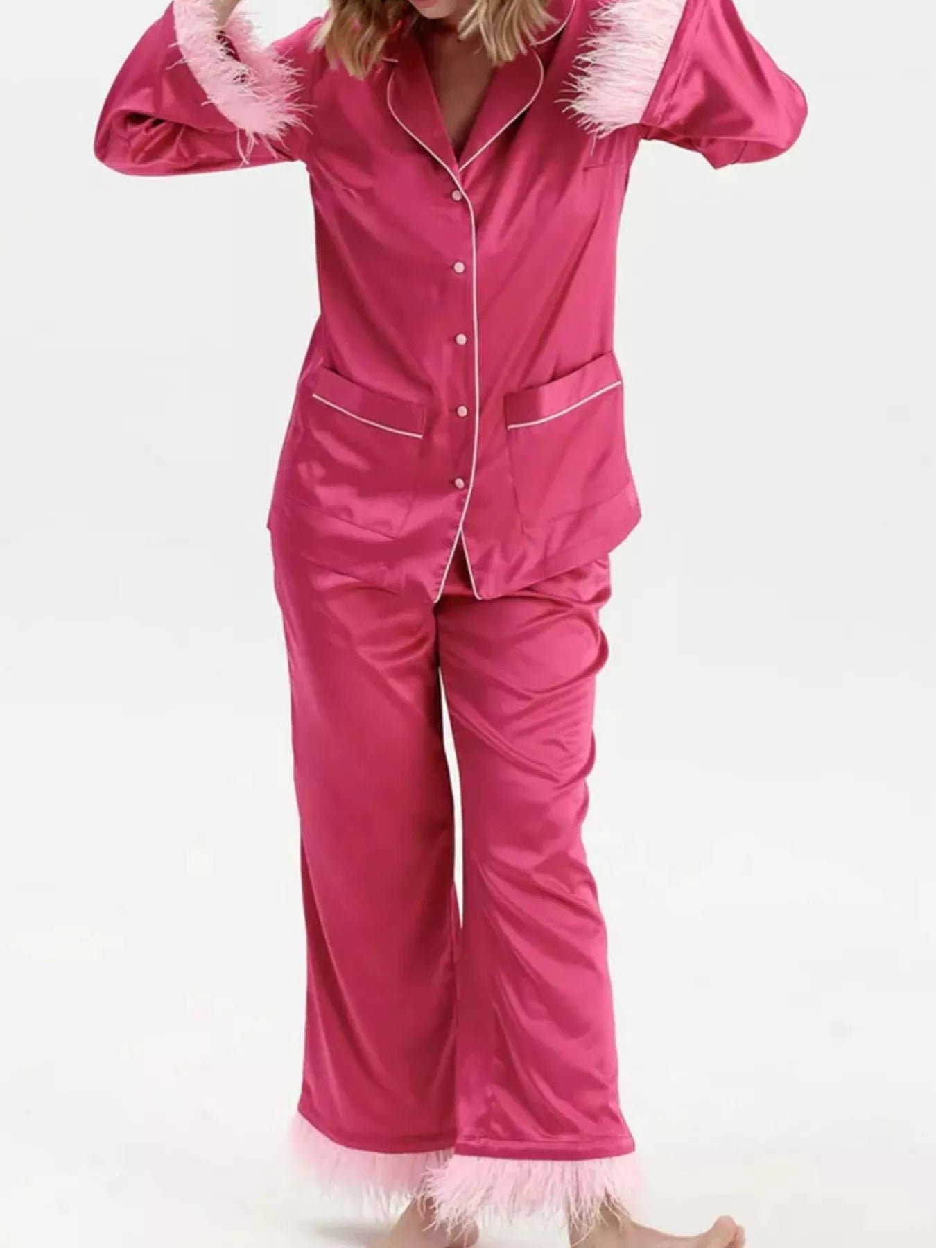 Silky Button Up Lounge Set