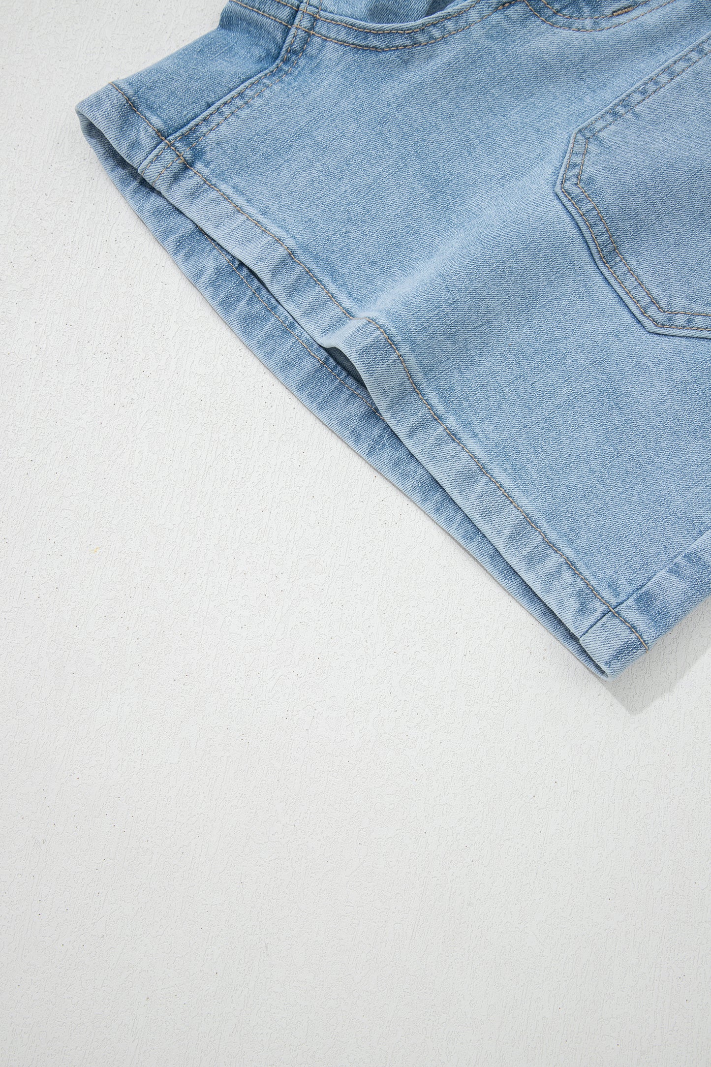 Myosotis High Rise Patch Pocket Denim Shorts – Casual Summer Jean Shorts