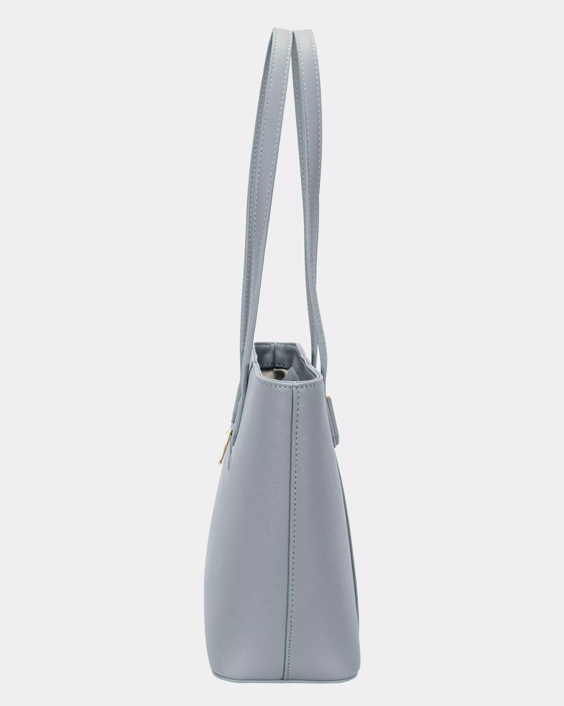 Leather Tote Bag with Gold Hardware - The Eggy's store