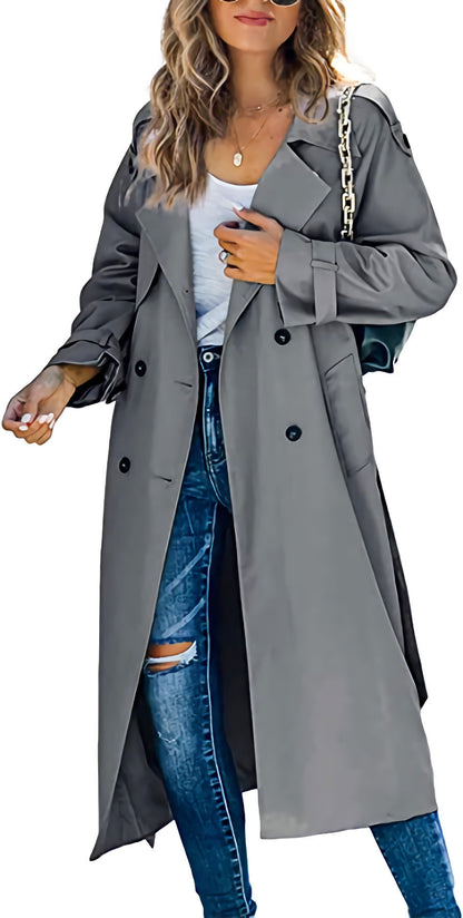 Women's Casual Windbreaker Jacket - Fashionable Solid Color Outerwear for Women - The Eggy's store