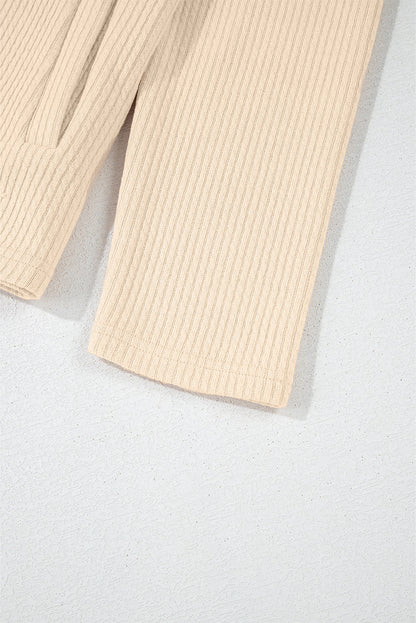 Solid Corduroy Button-Up Long Sleeve Jacket