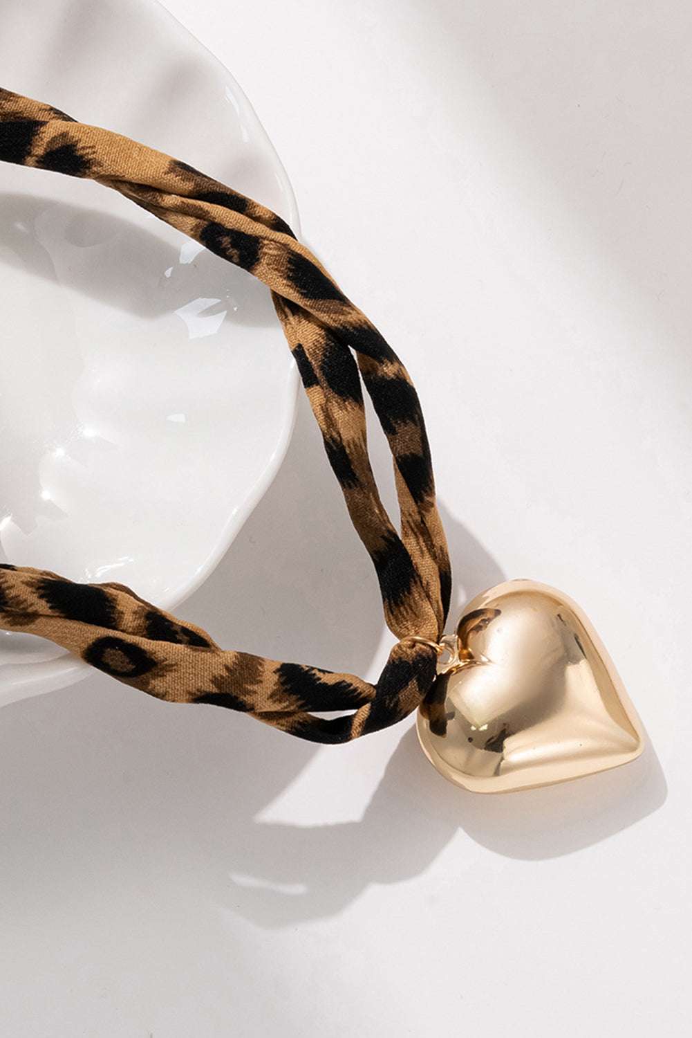 Lea Heart Charm Scarf Necklace
