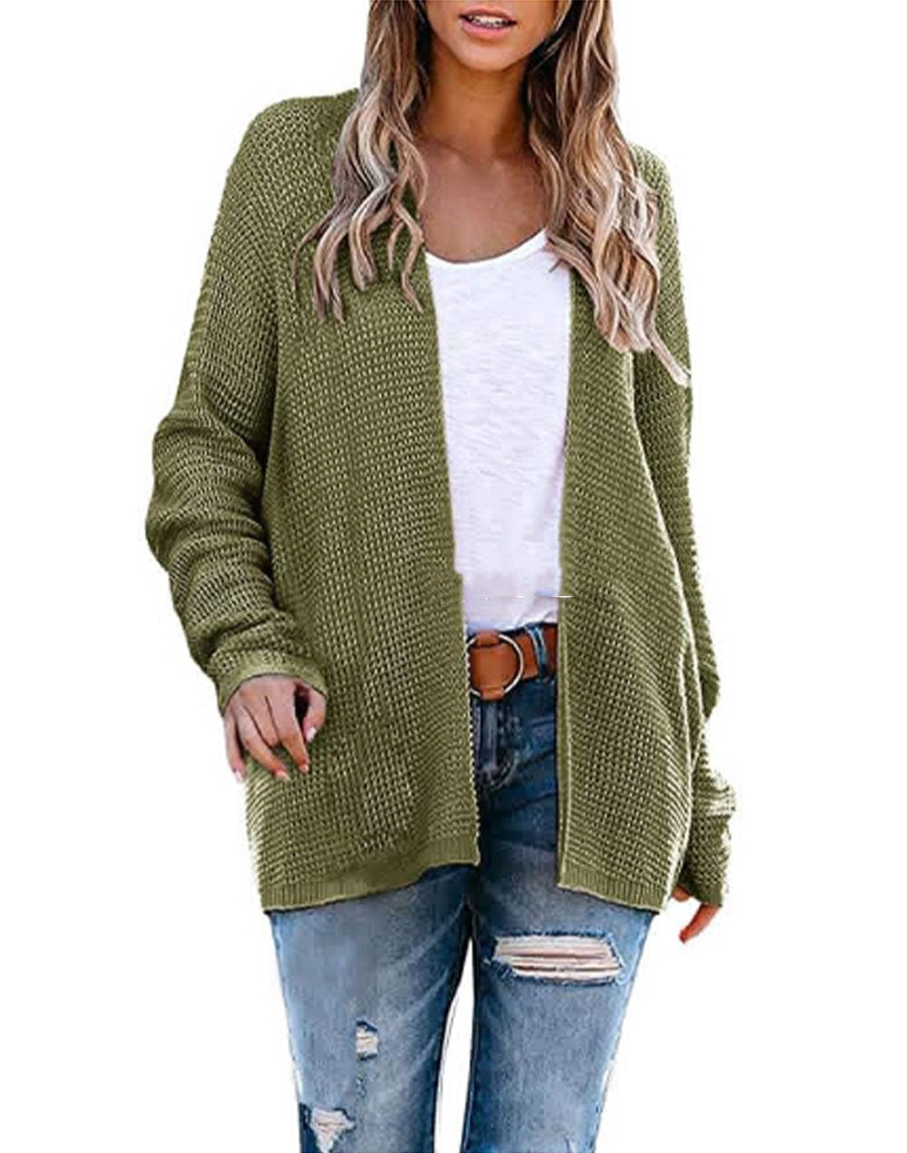 Loose Large Size Knitted Cardigan for Wome