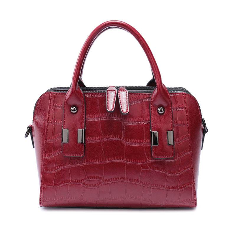 Crocodile Pattern Leather Crossbody Shoulder Bag