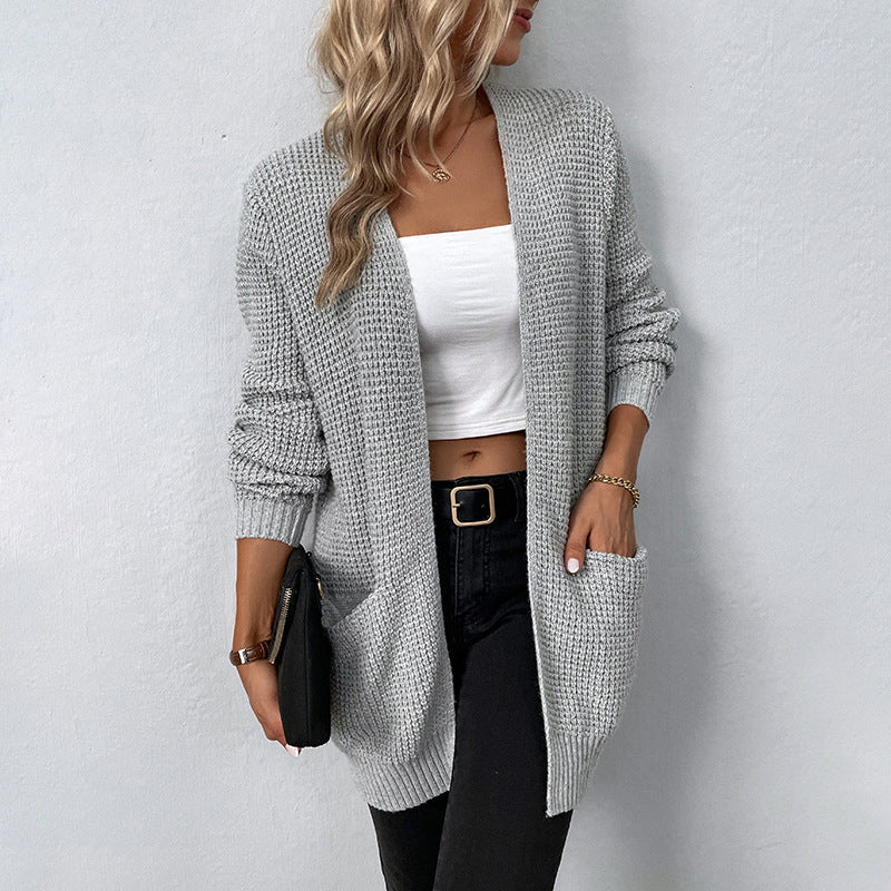 Loose Large Size Knitted Cardigan for Wome