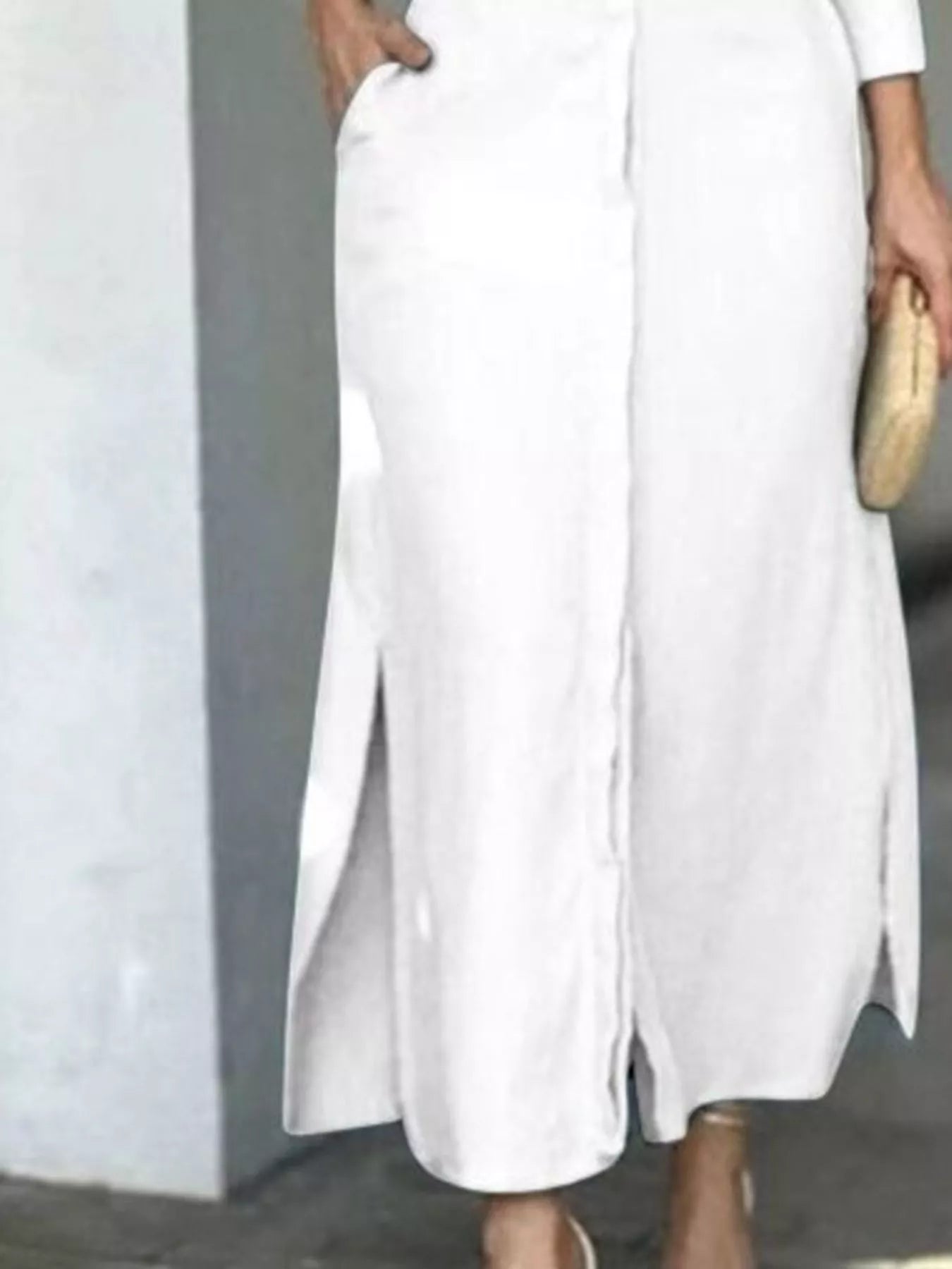 Side Slit Long Sleeve Dress