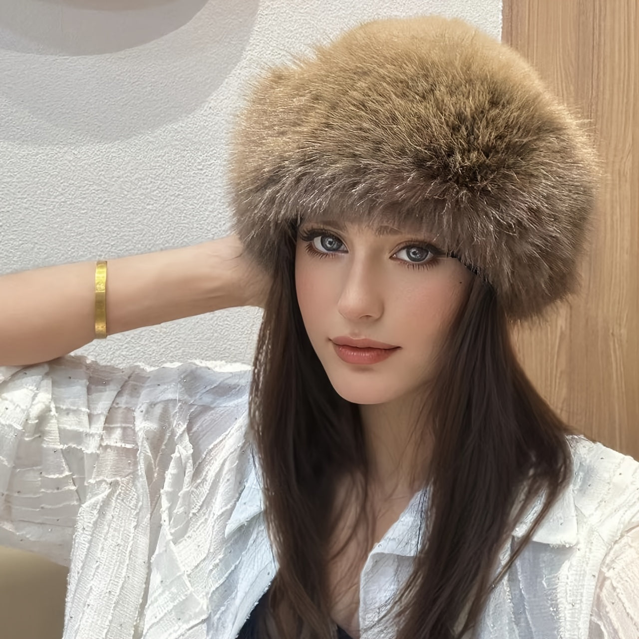 Cozy Winter Style Warm Faux Fur Princess Hat