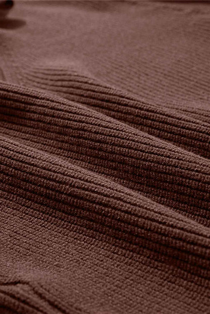 Bow Back  Lantern Sleeve V-Neck Sweater