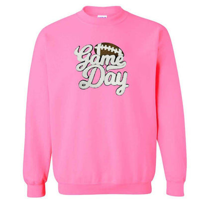 Football 'Gameday' Letter Patch Crewneck Sweatshirt