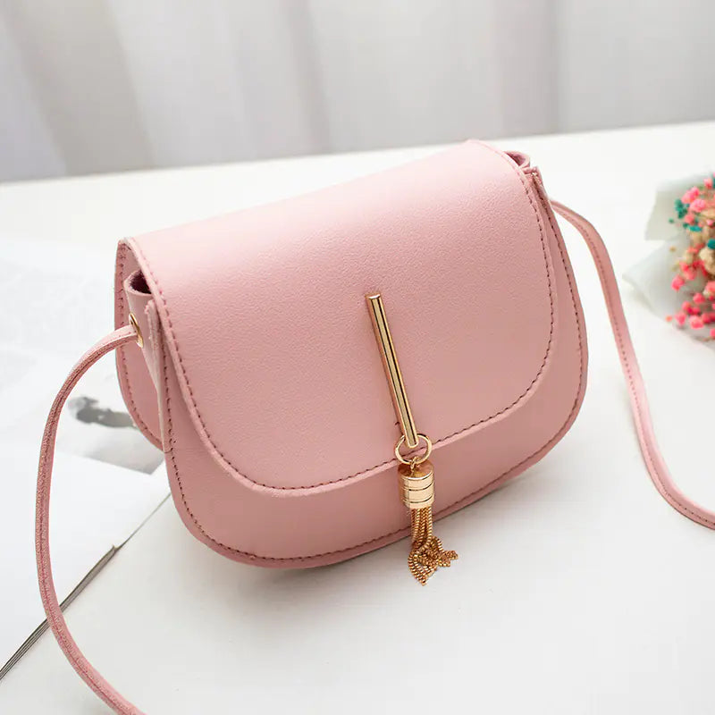 Fringe Crossbody Phone Bag – PU Leather Shell Shape Purse | 6 Colors