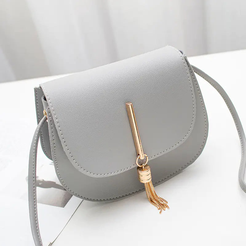 Fringe Crossbody Phone Bag – PU Leather Shell Shape Purse | 6 Colors